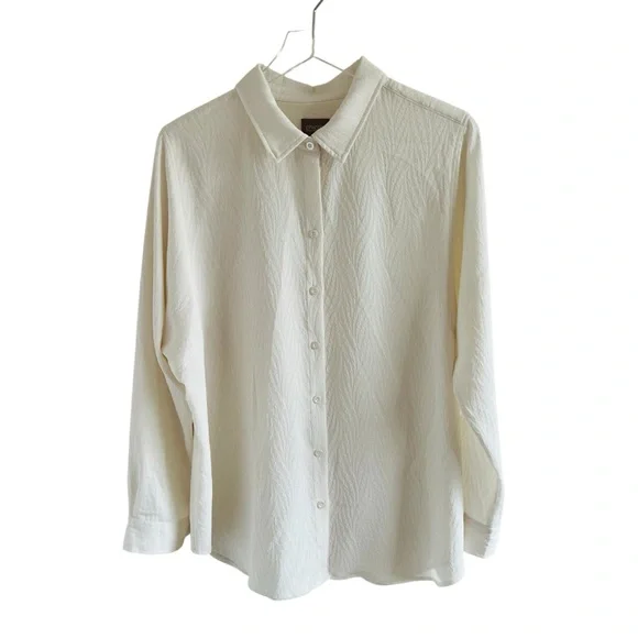 Chico's Cream Button Down Shirt - Picture 4 of 7